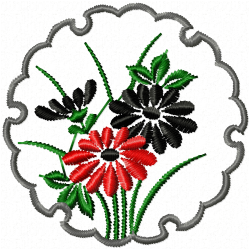 Flowers And Tree Embroidery Design 4 Flowers And Tree Embroidery Design 4